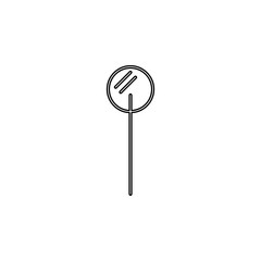 Poster - icicle icon. Simple thin line, outline vector of web icons for ui and ux, website or mobile application