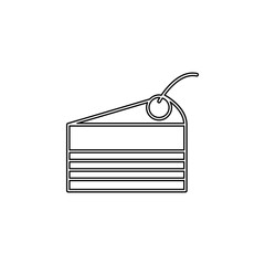 Aufkleber - cherry pie icon. Simple thin line, outline vector of web icons for ui and ux, website or mobile application