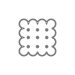 Aufkleber - biscuit icon. Simple thin line, outline vector of web icons for ui and ux, website or mobile application
