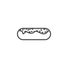 Poster - eclair icon. Simple thin line, outline vector of web icons for ui and ux, website or mobile application