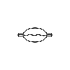 Aufkleber - biscuit icon. Simple thin line, outline vector of web icons for ui and ux, website or mobile application