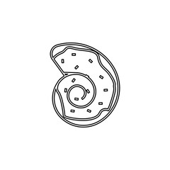 Aufkleber - cookies with cream icon. Simple thin line, outline vector of web icons for ui and ux, website or mobile application
