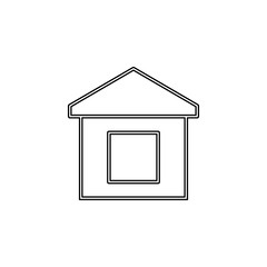 Aufkleber - house icon. Simple thin line, outline vector of web icons for ui and ux, website or mobile application