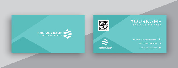 Wall Mural - green tosca business card designs . modern, clean and simple business card template