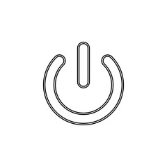 Aufkleber - power button icon. Simple thin line, outline vector of web icons for ui and ux, website or mobile application