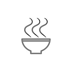 Aufkleber - hot soup icon. Simple thin line, outline vector of web icons for ui and ux, website or mobile application