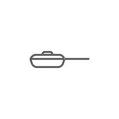 Poster - frying pan icon. Simple thin line, outline vector of web icons for ui and ux, website or mobile application