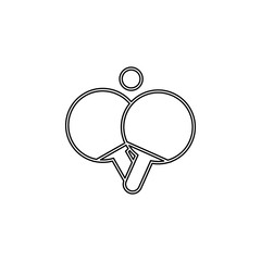 Aufkleber - Ping pong icon. Simple thin line, outline vector of web icons for ui and ux, website or mobile application