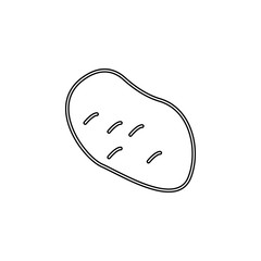 Aufkleber - potato icon. Simple thin line, outline vector of web icons for ui and ux, website or mobile application