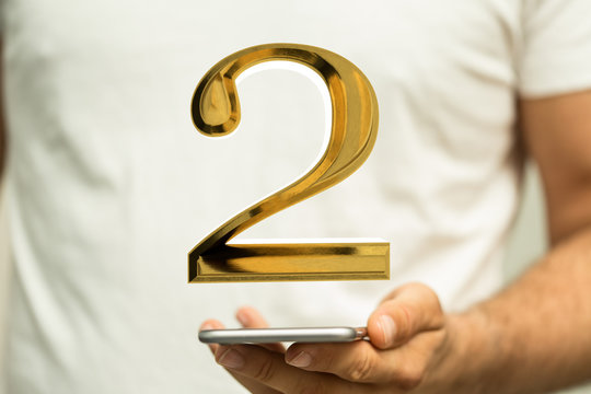 3d  2 Years or award Anniversary Illustration.