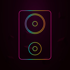 Aufkleber - sound column nolan style icon. Simple thin line, outline vector of web icons for ui and ux, website or mobile application