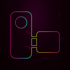 Aufkleber - manual camera nolan style icon. Simple thin line, outline vector of web icons for ui and ux, website or mobile application