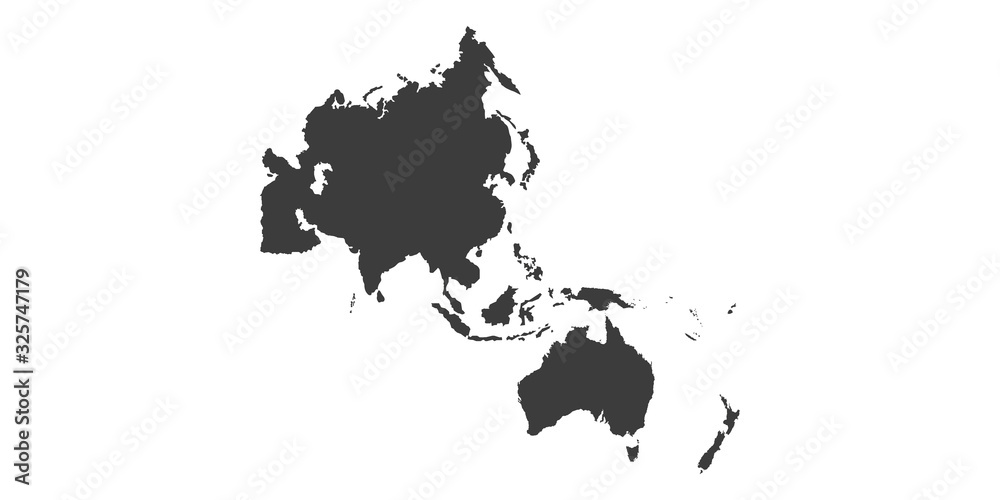 Map of Asia Pacific. - Vector illustration - obrazy, fototapety, plakaty 