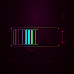 Poster - battery level nolan style icon. Simple thin line, outline vector of web icons for ui and ux, website or mobile application