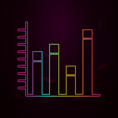 Poster - chart columns nolan style icon. simple thin line, outline vector of web icons for ui and ux, website