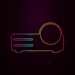 Aufkleber - projector nolan style icon. Simple thin line, outline vector of web icons for ui and ux, website or mobile application