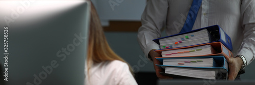 Photographie Systematization and archiving documents in office.