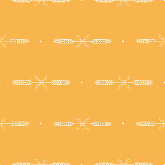 Wall Mural - Wheat. Seamless pattern, texture with cereals. Brewery, pub, brasserie. Graphic print for bakery, flour packaging, website design element, banner, brochure, booklet.