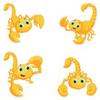 set of scorpion cartoon