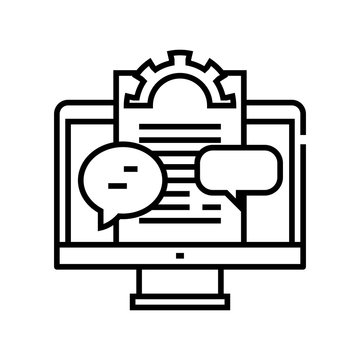 Document notes line icon, concept sign, outline vector illustration, linear symbol.