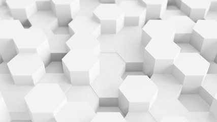 Leinwandbilder - Footage of white hexagon with space