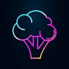 Poster - cauliflower in nolan style icon. Simple thin line, outline vector of vegetables icons for ui and ux, website or mobile application