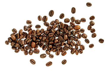 coffee beans on white background