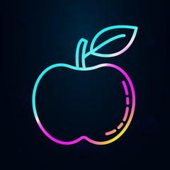 Poster - apple in nolan style icon. Simple thin line, outline vector of vegetables icons for ui and ux, website or mobile application