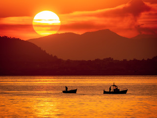 Wall Mural - Sicilian Coast at Sunrise in Palermo