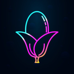 Poster - eggplant in nolan style icon. Simple thin line, outline vector of vegetables icons for ui and ux, website or mobile application