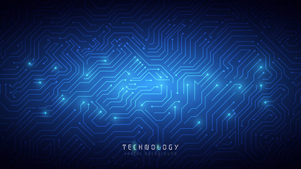 Aufkleber - blue abstract technology cyberspace background,speed data transfer background,blue abstract circuit system technology background