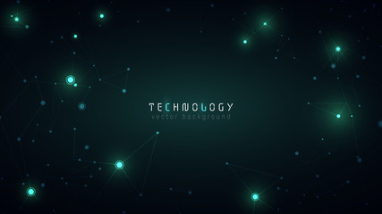 Poster - blue abstract connection technology cyberspace vector background,modern tech background,futuristic connection data,speed data transfer