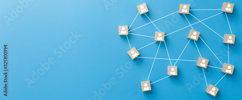 Cuadros en Lienzo Teamwork, network and community concept.
