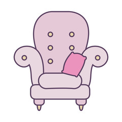 Isolated chair line fill style icon vector design