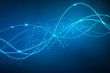 © pro500 - Big Data Visualization Background. Modern futuristic virtual abstract background. Science network pattern, connecting lines and dots. Global network connection .