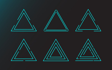 Triangle shape abstract technology future interface hud.