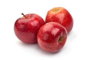 Red delicious apples, isolated on white background