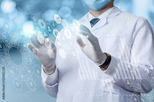 Fotomural The concept of innovative information technology in medicine.