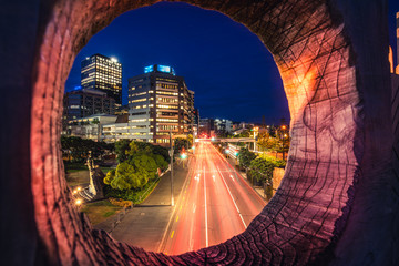 Poster - Nightscape of Wellington City, New Zealand 