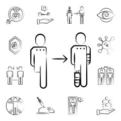 Poster - cybernetics icon. mad science icons universal set for web and mobile