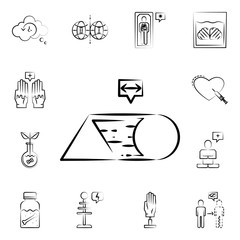Poster - Transmogrification icon. Mad science icons universal set for web and mobile
