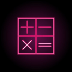 Poster - Plus minus division multiplication icon. Simple thin line, outline vector of banking icons for ui and ux, website or mobile application