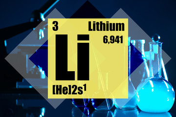 The chemical element is lithium. Application of lithium salts in medicine. Properties of lithium compounds. Use in the textile and food industries. Element of the periodic table with atomic number 3.