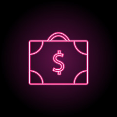 Wall Mural - Suitcase of money icon. Simple thin line, outline vector of banking icons for ui and ux, website or mobile application