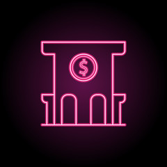 Sticker - Bank icon. Simple thin line, outline vector of banking icons for ui and ux, website or mobile application