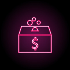 Poster - Money box icon. Simple thin line, outline vector of banking icons for ui and ux, website or mobile application