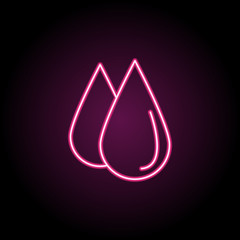Poster - Drops icon. Simple thin line, outline vector of bathroom icons for ui and ux, website or mobile application