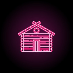 Poster - Forest house icon. Simple thin line, outline vector of camping icons for ui and ux, website or mobile application