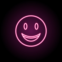 Poster - Touching neon icon. Simple thin line, outline vector of emoji icons for ui and ux, website or mobile application