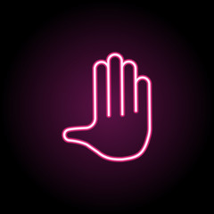 Poster - by hand neon icon. simple thin line, outline vector of emoji icons for ui and ux, website or mobile 